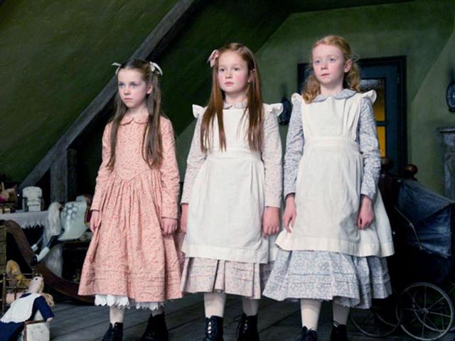 The film's opening scene has three girls in an attic playing with their dolls and toy tea set, a precursor to a horror film perhaps?