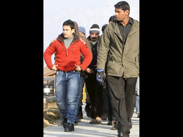Bollywood actor Aamir Khan in Srinagar.