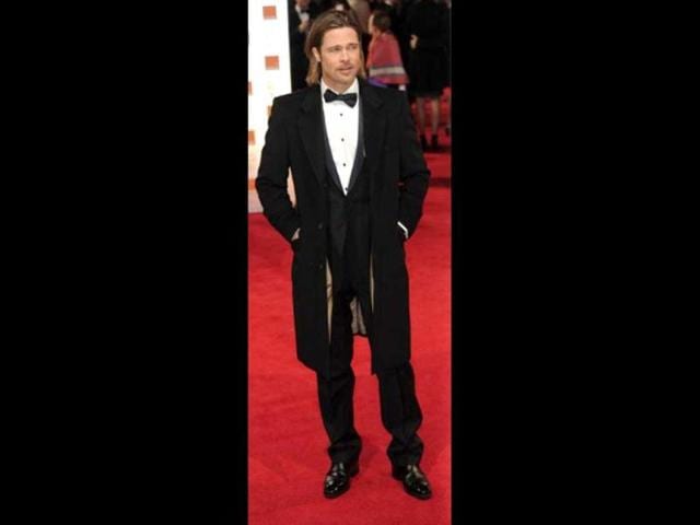 Best Actor nominee Brad Pitt was present at the ceremony for his film Moneyball.