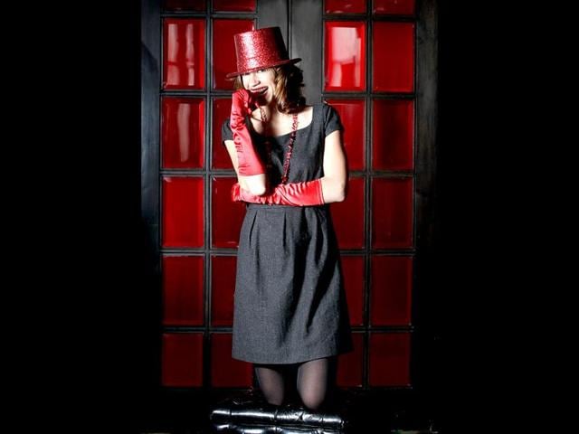 Bollywood star Kalki Koechlin strikes a pose for the Valentine's Day special shoot for HT in New Delhi. (HT Photo/Raajessh Kashyap)