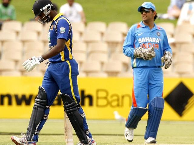 Angelo-Mathews-L-of-Sri-Lanka-walks-back-to-the-dressing-room-after-being-run-out-by-MS-Dhoni-R-during-the-one-day-international-cricket-match-in-Adelaide-Reuters-Regi-Varghese Angelo-Mathews-L-of-Sri-Lanka-walks-back-to-the-dressing-room-after-being-run-out-by-MS-Dhoni-R-during-the-one-day-international-cricket-match-in-Adelaide-Reuters-Regi-Varghese