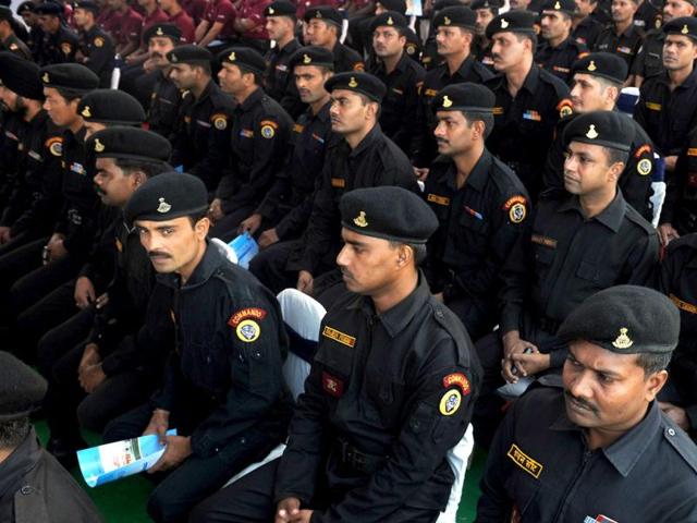 Commandos of the National Security Guards (NSG) at the new NSG hub in Badu, near Kolkata. (AFP Photo)