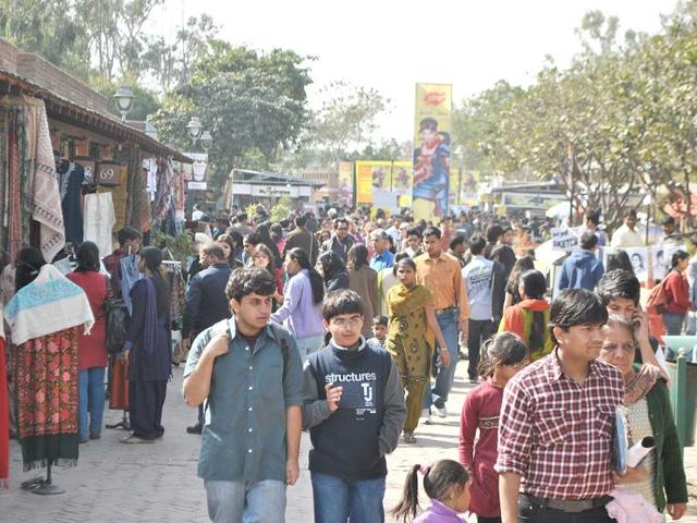 People attend the 2nd annual Indian Comic Con in Delhi. HT/Divya Jain