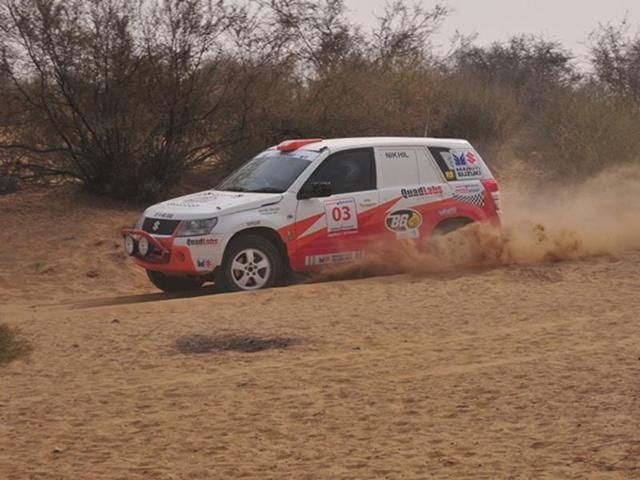 Gaurav-Chiripal-s-Vitara-was-consistently-quick-in-special-stages-4-and-5-on-Wednesday-HT-Photo-Vinayak-Pande Gaurav-Chiripal-s-Vitara-was-consistently-quick-in-special-stages-4-and-5-on-Wednesday-HT-Photo-Vinayak-Pande