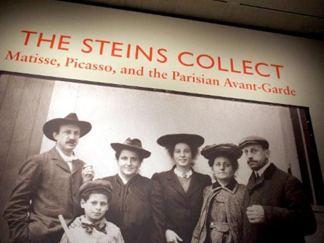 A family portrait is displayed at the preview of 'The Steins Collect: Matisse, Picasso, and the Parisian Avant-Garde' at the Metropolitan Museum of Art in New York City. The exhibition focuses on the collections of Gertrude Stein and her brothers, Leo and Michael and Michael's wife, Sarah; features works by Paul Cezanne, Edgar Degas, Paul Gauguin, Henri de Toulouse-Lautrec, Edouard Manet, and Auguste Renoir. Spencer Platt/Getty Images/AFP