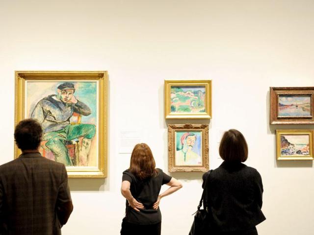 People view paintings by Henri Matisse during a preview of 'The Steins Collect: Matisse, Picasso, and the Parisian Avant-Garde' at the Metropolitan Museum of Art in New York. AFP/Stan Honda