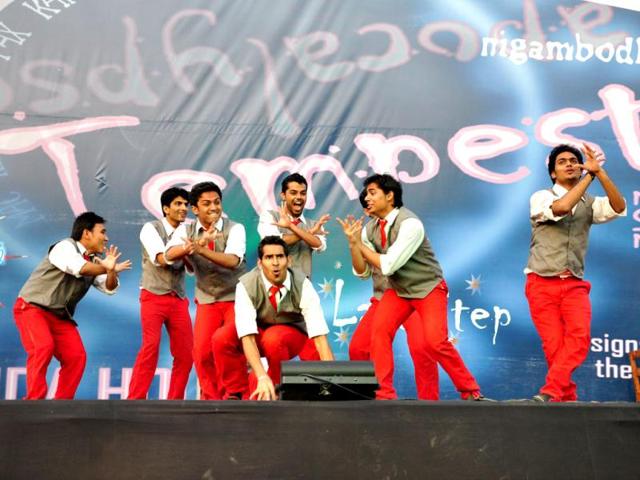 The group from IIT Delhi performing their dance act (Photo: Sarthak Nagpal).
