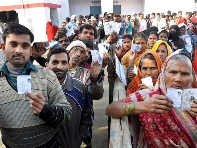 Voters-wait-to-cast-their-votes-at-a-polling-station-during-the-final-phase-of-Uttar-Pradesh-assembly-elections-in-Moradabad-district-PTI-Photo Voters-wait-to-cast-their-votes-at-a-polling-station-during-the-final-phase-of-Uttar-Pradesh-assembly-elections-in-Moradabad-district-PTI-Photo
