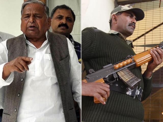 All-set-for-D-Day-The-paramilitary-troops-protecting-a-strong-room-where-EVMs-has-been-stored-in-Amritsar-Samajwadi-Party-supremo-Mulayam-Singh-Yadav-at-a-meeting-with-party-leaders-at-his-residence-in-Lucknow-HT-PTI-Photos All-set-for-D-Day-The-paramilitary-troops-protecting-a-strong-room-where-EVMs-has-been-stored-in-Amritsar-Samajwadi-Party-supremo-Mulayam-Singh-Yadav-at-a-meeting-with-party-leaders-at-his-residence-in-Lucknow-HT-PTI-Photos