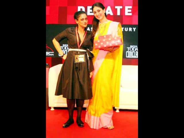 Kareena looks beautiful in a Masaba sari. Kareena looks beautiful in a Masaba sari.