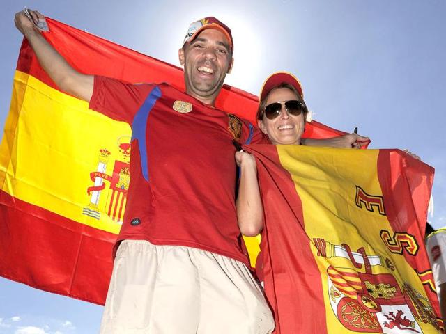 Fans of Ferrari driver Fernando Alonso of Spain show their support during the Australian Formula One Grand Prix at Albert Park in Melbourne. AP Photo/Ross Land