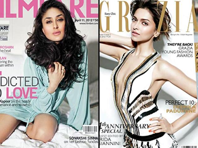 Bollywood stars have put their best pose forward for glossies' cover. From Kareena to Deepika, Saif to Akshay, check out celebs on April issue.