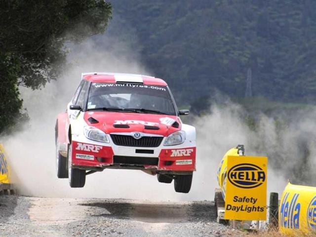 Gaurav-Gill-was-able-to-beat-his-MRF-teammate-Chris-Atkinson-on-four-of-the-second-leg-s-eight-stages-to-take-third-place-in-Rally-Whangarei--Vinayak-Pande-HT-Photo Gaurav-Gill-was-able-to-beat-his-MRF-teammate-Chris-Atkinson-on-four-of-the-second-leg-s-eight-stages-to-take-third-place-in-Rally-Whangarei--Vinayak-Pande-HT-Photo
