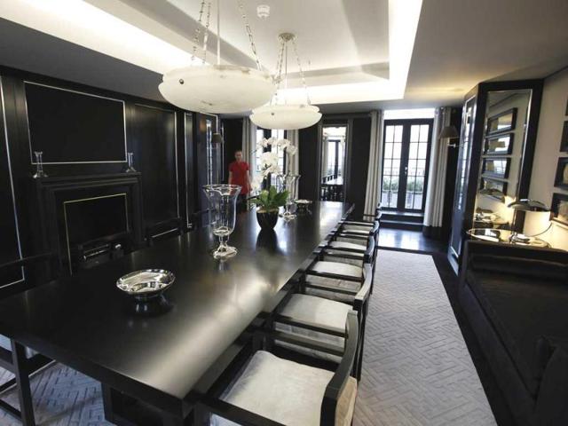 Interior in one of the five bedroom luxury penthouse apartments overlooking Hyde Park, London which is available for hire during the London 2012 Olympics for some 11,000 pounds a night- and includes a maid a butler and and Aston Martin car. AP Photo/Alastair Grant