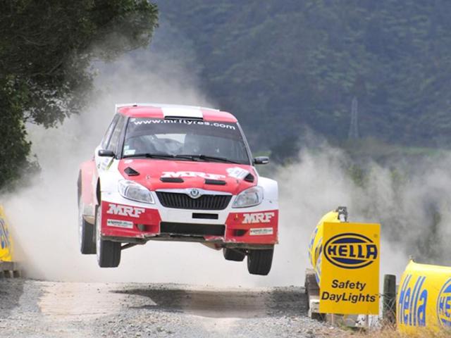 Gaurav Gill was able to beat his MRF teammate Chris Atkinson on four of the second leg's eight stages to take third place in Rally Whangarei. Vinayak Pande/HT Photo