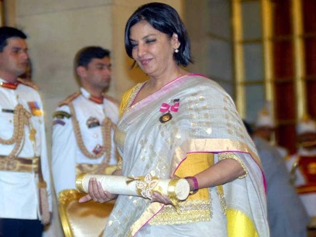 Shabana Azmi received the award for her contribution in the field of Cinema.