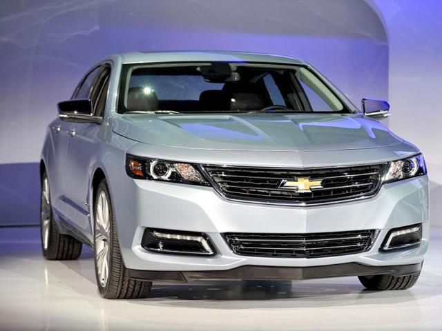 The Impala is viewed during the first day of press previews at the 2012 New York International Automobile Show. The Auto Show features nearly 1,000 brand new vehicles from all auto industry sectors. AFP/Stan Honda