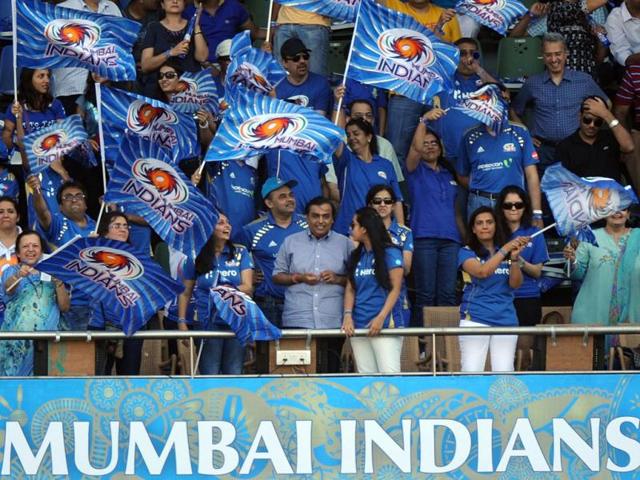 Owner of Mumbai Indians cricket team Mukesh Ambani watches the IPL Twenty20 cricket match between his team and Pune Warriors India at the Wankhede Stadium in Mumbai. AFP/Indranil Mukherjee