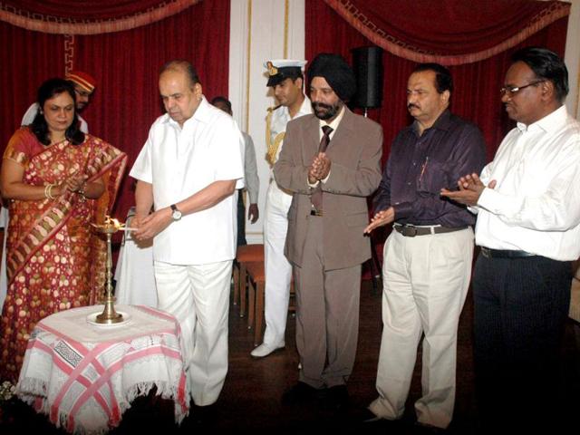 Maharashtra governor K Sankaranarayanan lighting the lamp to inaugurate a Workshop on 'First Aid and Disaster Management' on the occasion of World Health Day at Raj Bhavan, Mumbai. Agencies