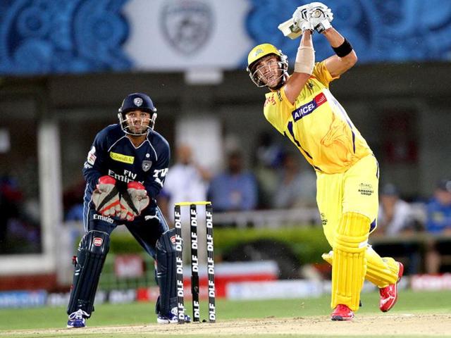 Du Plessis of Chennai Super Kings in action against Decan Chargers during IPL 5 at YSR Stadium,Vishakhapatnam. (HT Photo/Subhendu Ghosh)