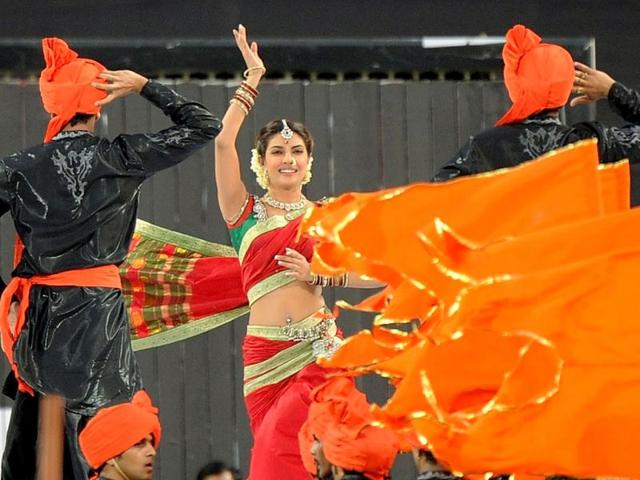 Priyanka Chopra in action during the ceremony. (AFP Photo)