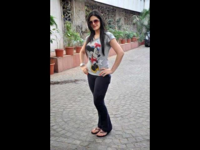 Zareen Khan strikes a pose during the success party.
