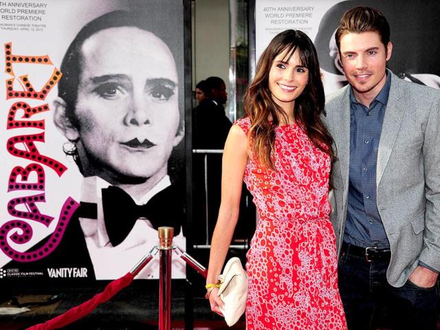 Actor Josh Henderson and actress Jordana Brewster pose on arrival for the World Premiere of the 40th Anniversary Restoration of Cabaret, presented on the opening night of the 2012 TCM Classic Film Festival at Grauman's Chinese Theater in Hollywood in California. AFP Photo/Frederic J. Brown