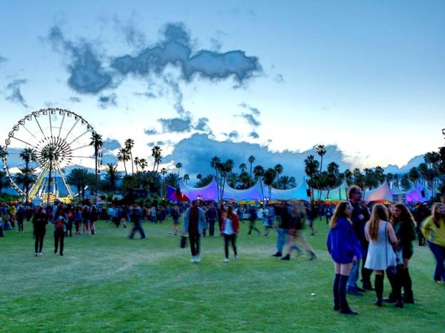 People enjoy at the 2012 Coachella Valley Music and Arts Festival held at The Empire Polo Field in Indio, California. Getty Images/AFP