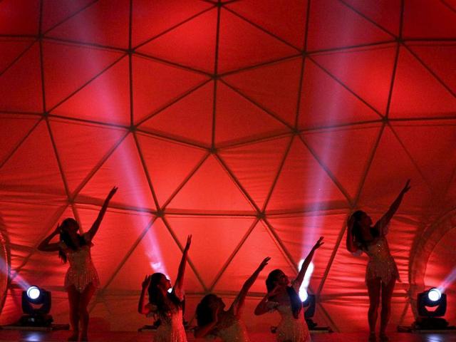Performers take part in the of the opening ceremony of the 2nd Central American and Caribbean Special Olympic Games in Panama City. (Reuters/Carlos Jasso)