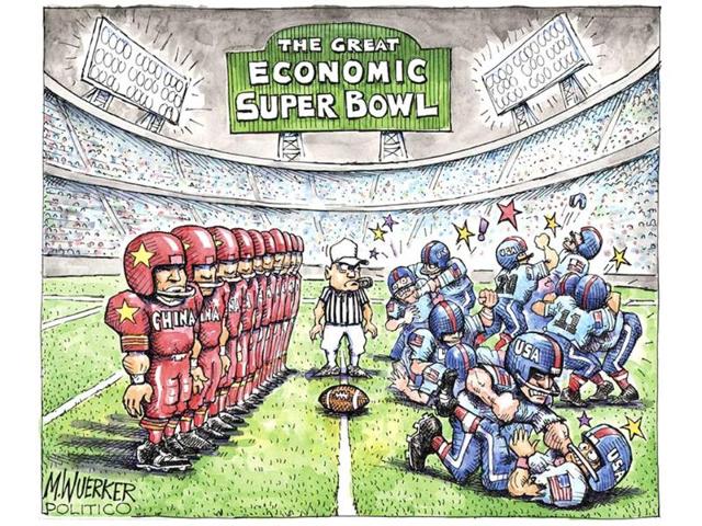This undated handout image is part of Politico's political cartoonist Matt Wuerker's works that won The 2012 Pulitzer Prize for Editorial Cartooning, for lampooning the partisan conflict that engulfed Washington. Reuters/Matt Wuerker
