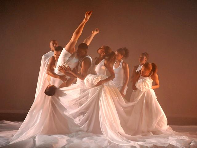 The Ailey II dance company performs during the Ailey II New York season dress rehearsal at The Alvin Ailey Citigroup Theater. Fernando Leon/AFP