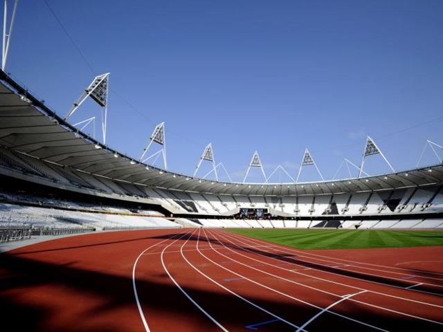 Marks the 100-day countdown to the London Olympics. As London organizers put the finishing touches on the venues and city officials prepare for an invasion of fans, athletes around the world are training for the big moment. (AP Photo/Tom Hevezi, File)