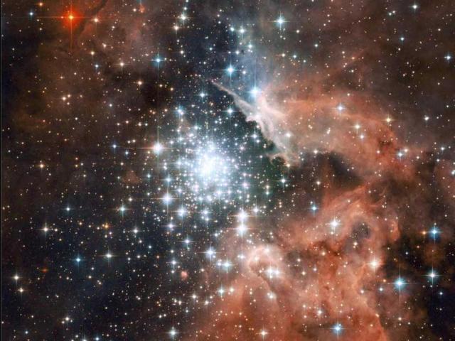This Hubble space telescope image shows giant star-forming Nebula with massive young stellar clusters. Reuters/File
