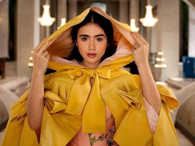 Lily Collins plays Snow White in the film.