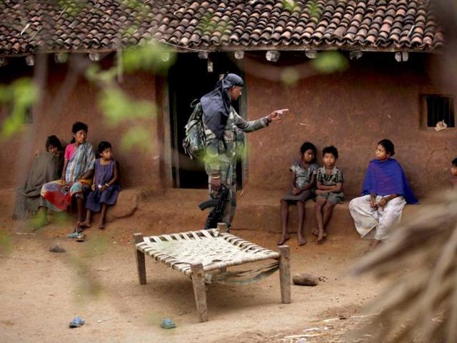 Tribals are even questioned because medicine box has tablets that indicate that perhaps the Naxals had made a stop there. HT Photo/Ajay Aggarwal