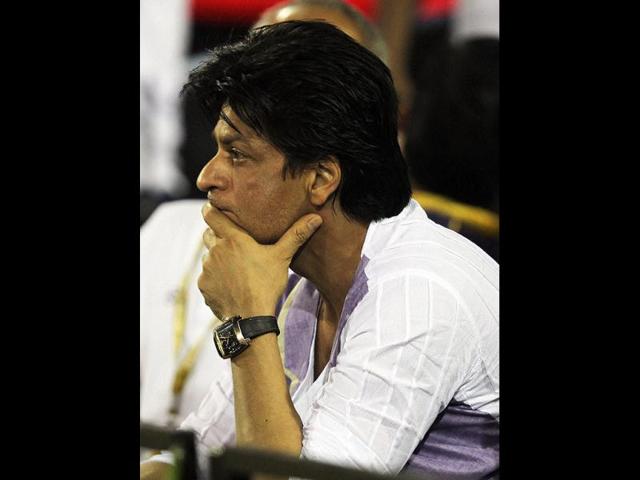 KKR's owner Shahrukh Khan during their IPL-5 match against Deccan Chargers' at Barabati stadium in Cuttack. (PTI PhotoSwapan Mahapatra)