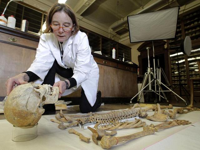 A scientist puts together a human skeleton at the Naturhistorisches Museum Wien (Museum of Natural History) in central Vienna. Reuters Photo/Herwig Prammer