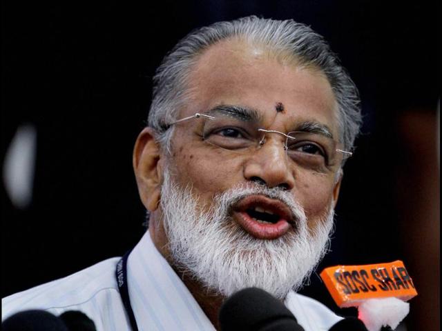 ISRO chairman K Radhakrishnan addressing a press conference on the successful launch of the PSLV C-19, carrying the RISAT-1 satellite, from Satish Dhavan Space Center in Sriharikota. PTI Photo by R Senthil Kumar