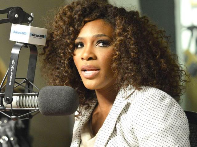Tennis player Serena Williams visits SiriusXM Studio in New York City. AFP