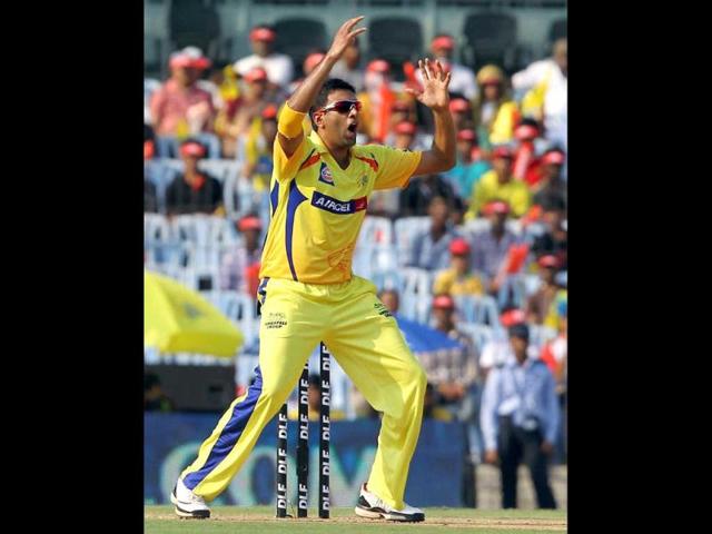 Chennai Super Kings' R Ashwin reacts during the IPL-5 match against Kings XI Punjab at MAC Stadium in Chennai. PTI/R Senthil Kumar