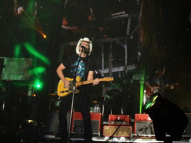 Brad Paisley performs on stage at the Stagecoach Country Music Festival in Indio, California. AFP Photo/Robyn Beck