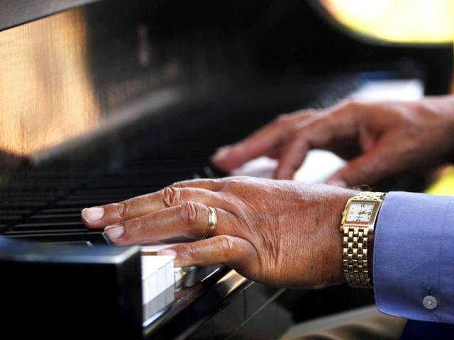 Ellis Marsalis performs at a sunrise concert marking International Jazz Day in New Orleans. AP Photo/Gerald Herbert