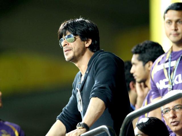 Kolkata Knight Riders owner and Bollywood actor Sharukh Khan watches the IPL Twenty20 cricket match between Chennai Super Kings and his team at the MA Chidambaram Stadium in Chennai. AFP/Seshadri Sukumar