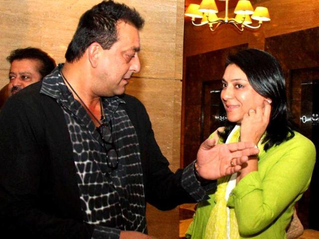 Sanjay Dutt with sister Priya Dutt.
