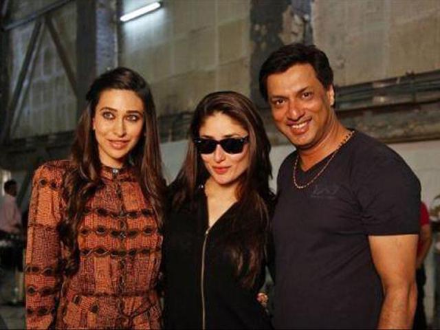 Kareena Kapoor was spotted with sister Karisma and director Madhur Bhandarkar on the sets of Heroine. Here's a look at the actor shooting for the film. Kareena Kapoor was spotted with sister Karisma and director Madhur Bhandarkar on the sets of Heroine. Here's a look at the actor shooting for the film.