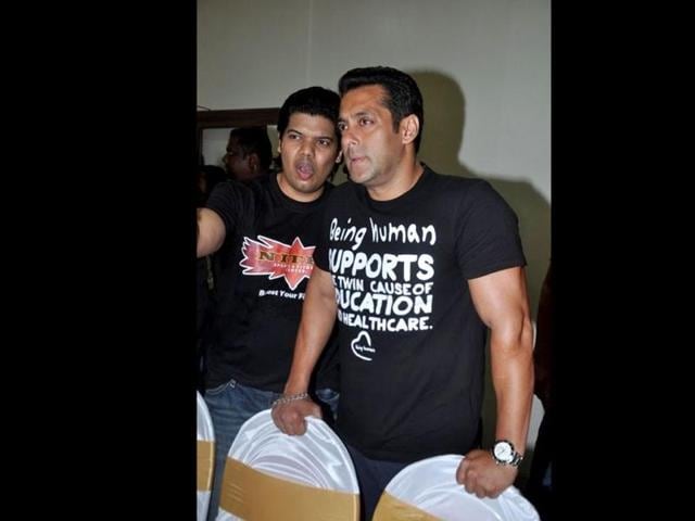 salman khan in being human t shirt