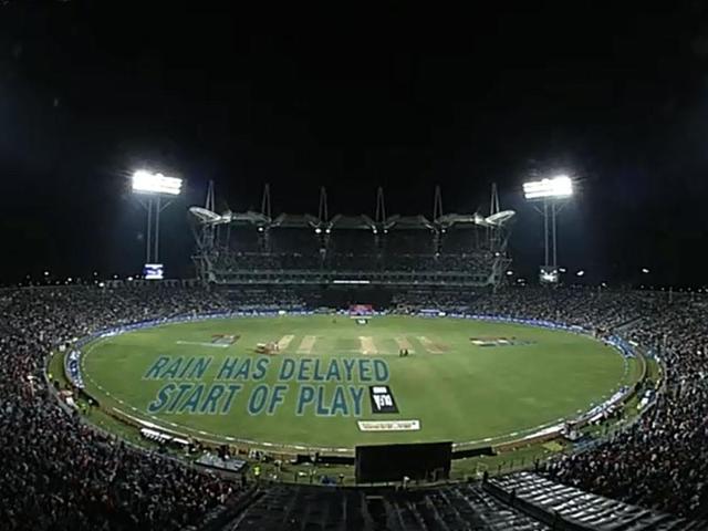 Ground view at Subrata Roy Sahara Stadium during the match between Pune Warrriors and Royal Challengers Bangalore.