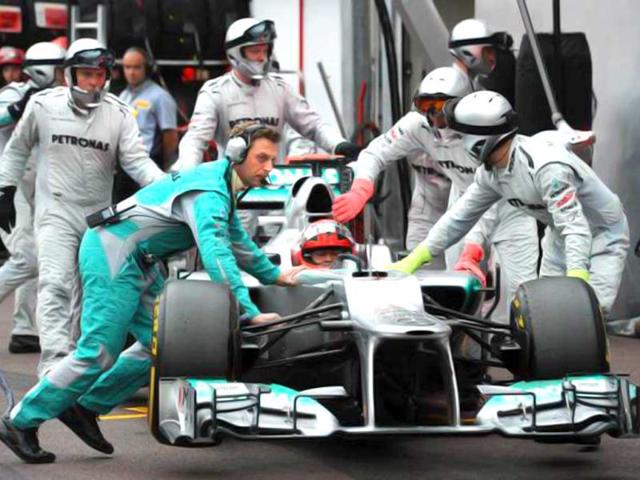 Michael-Schumacher-was-forced-to-retire-from-the-Monaco-GP-following-a-fuel-pump-problem-It-was-the-German-s-thrid-mechanical-issue-related-retirement-and-his-fourth-of-the-season-AFP-Photo Michael-Schumacher-was-forced-to-retire-from-the-Monaco-GP-following-a-fuel-pump-problem-It-was-the-German-s-thrid-mechanical-issue-related-retirement-and-his-fourth-of-the-season-AFP-Photo