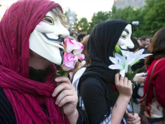 Students march againt hikes in tuition in Montreal, Quebec, Canada. Students and the government of Canada's Quebec province resumed negotiations aimed at bringing an end to more than three months of protests over tuition hikes. AFP/Rogerio Barbosa