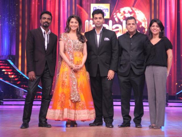 Remo D'souza, Madhuri Dixit, Karan Johar, Raj Nayak, Myleeta Aga.